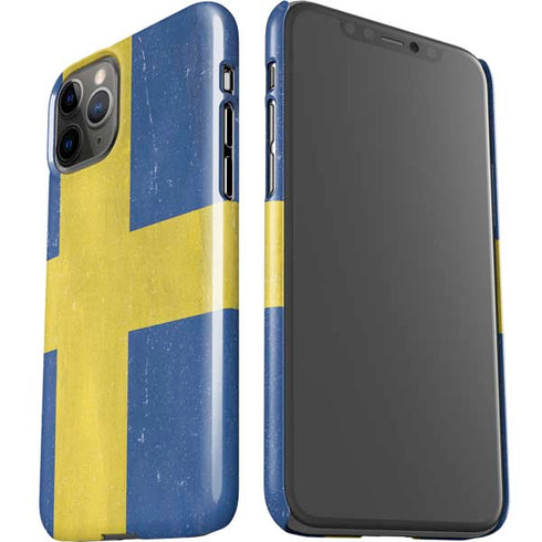 Sweden Flag Distressed iPhone 11 Pro Lite Case